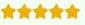 Five gold star rating icon
